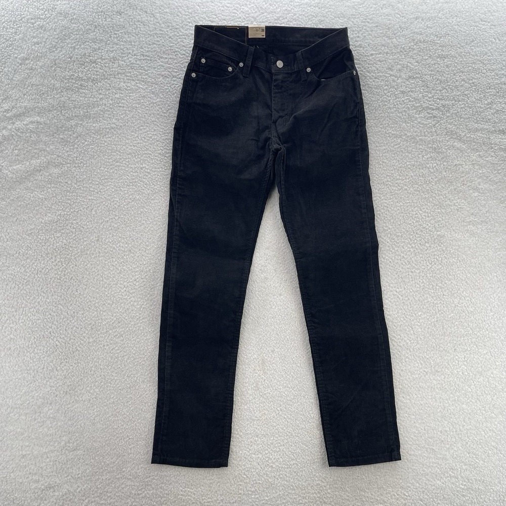 Levis 511 Pants Mens 30x32 Black Slim Fit Corduroy Pinwale Preppy Normcore NEW